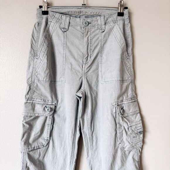 American Eagle Light Blue Stretch Baggy Jogger Size 0 - Picture 3 of 10